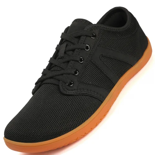 Men's Casual Sports Barefoot Shoes Minimalist Cross-Trainer Shoes Wide Toe Walking Shoes Zero Drop Sole Trail Running Sneakers